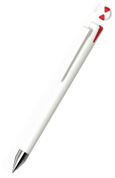 UMA Kugelschreiber CRYSTAL SI 1-0147 Weiß-Dunkelrot