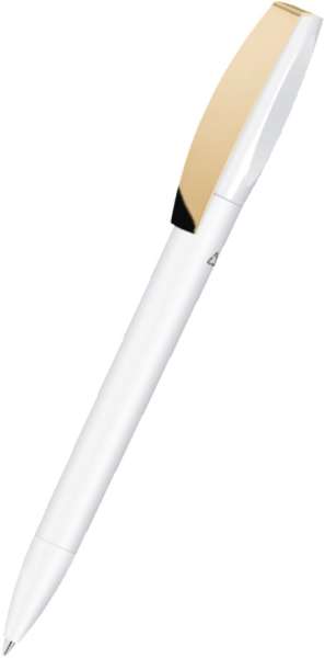 UMA Recycling Kugelschreiber CHILL C RECY 1-0043 Weiß - Gold Glanz