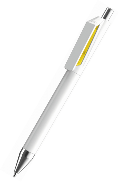 UMA Kugelschreiber FUSION SI 0-0155 Weiß-Gelb