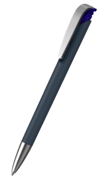 KLIO-ETERNA Kugelschreiber Jona softgrip ice MMs Kobaltblau ASG Dunkelblau ITI