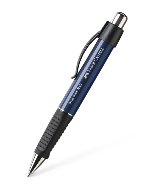 FABER-CASTELL Kugelschreiber Grip Plus Navy Blue inkl. einem 1-farbigen Druck auf dem Clip