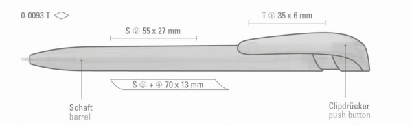 UMA Kugelschreiber YES transparent 0-0093 Hellblau