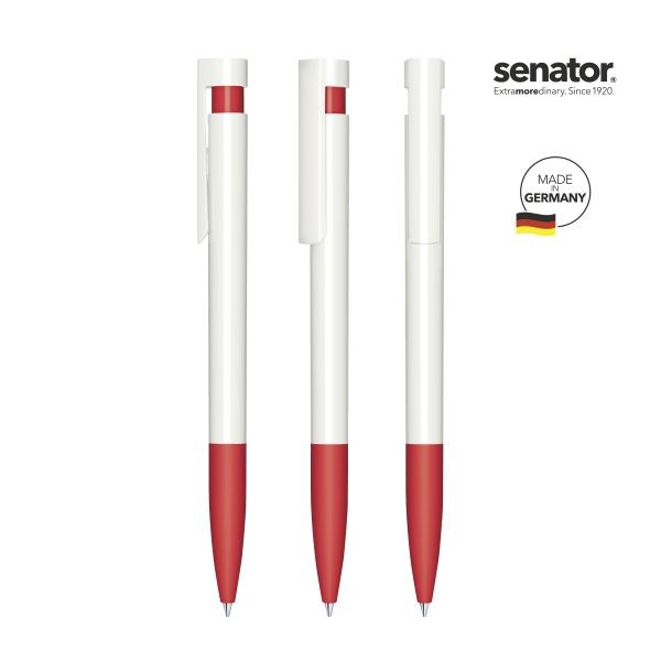SENATOR Kugelschreiber LIBERTY Polished Basic SG 3210 Weiß - Pantone 186 Rot