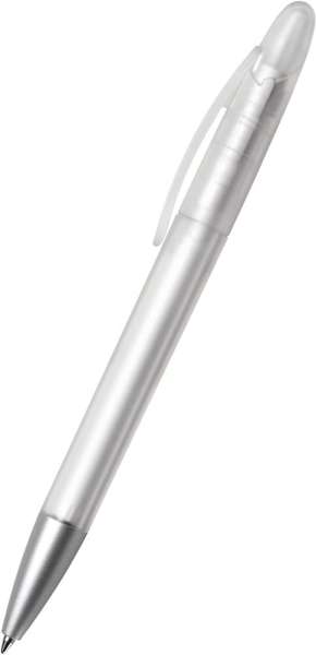 quatron Kugelschreiber Icon frost silver 47125 weiß 0001