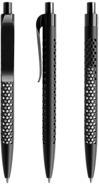 prodir Kugelschreiber QS40 Air Kunststoff-Clip curved PMP matt M75 schwarz 