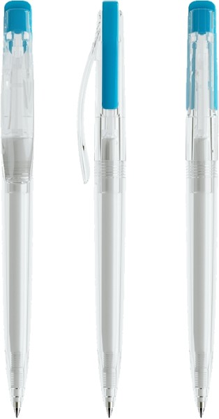 prodir Kugelschreiber DS2 PTT-P Transparent P58 Cyan Blue