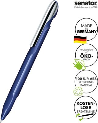 Senator Carbon Metall Kugelschreiber – Mit Gravur Auf Box & Stift, Wunschsymbole, Mine CARBON LINE SILBER PS48-2