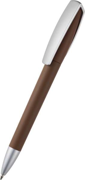 quatron Kugelschreiber Space softtouch silver 42620 braun 7568