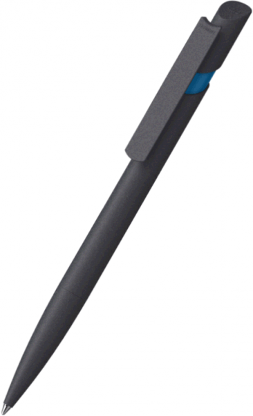 Klio-Eterna Kugelschreiber Cava softgrip 43555 schwarz-hellblau ASG-F
