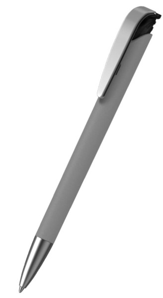 KLIO-ETERNA Kugelschreiber Jona softgrip ice MMs Hellgrau CSG Schwarz ATI
