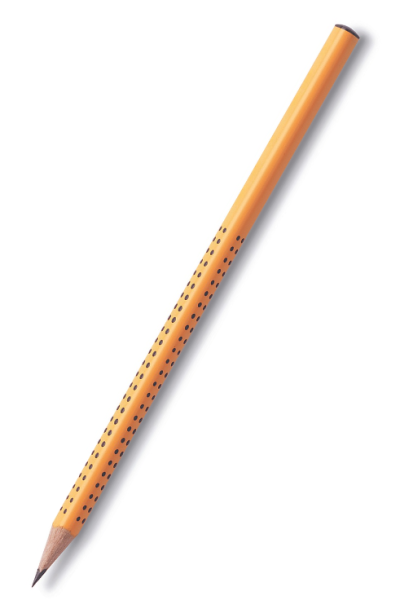 Faber-Castell Grip 2001 Gelb Bleistift 217000 inkl. 1-farbigem Druck auf dem Schaft