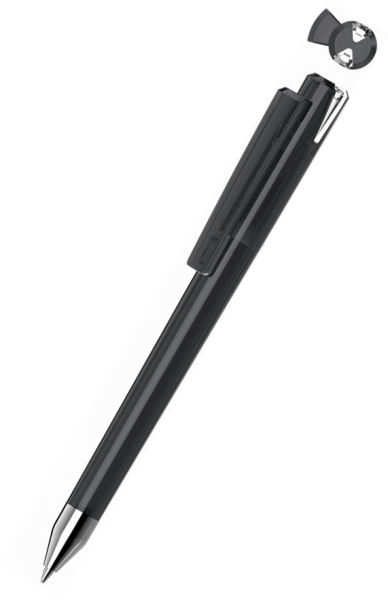 UMA Kugelschreiber CRYSTAL transparent SI 1-0147 Anthrazit-Klar