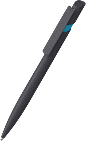 Klio-Eterna Kugelschreiber Cava softgrip 43555 schwarz-türkis ASG-TQ