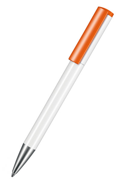 Ritter Pen Kugelschreiber Lift 03800 Weiß 0101 mit Orange 0501