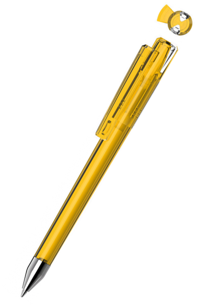 UMA Kugelschreiber CRYSTAL transparent SI 1-0147 Gelb-Klar
