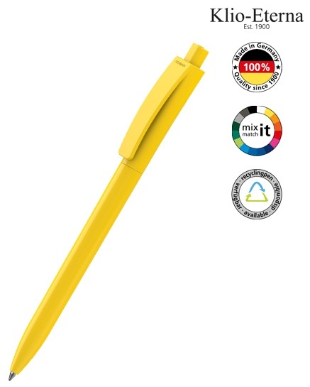 Klio-Eterna Kugelschreiber Qube high gloss 42200 gelb