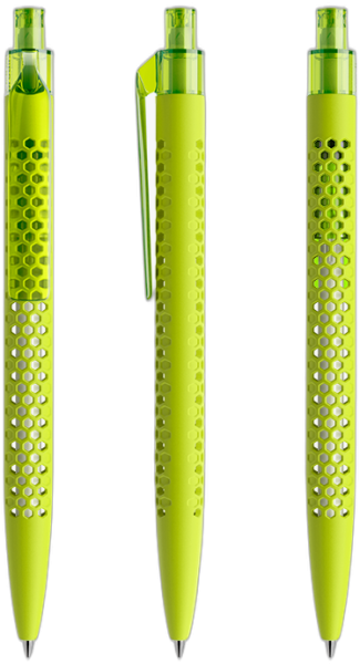 prodir Kugelschreiber QS40 Air Kunststoff-Clip flat PRT softtouch R66 gelb-grün