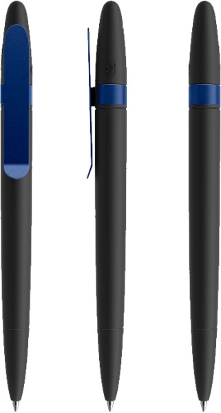 prodir Kugelschreiber DS5 Metal Clip TSR Softtouch Black S61 Sideral Blue