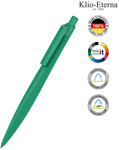 Klio-Eterna Kugelschreiber Shape recycling 41302 Z Mittelgrün
