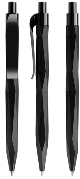  prodir Kugelschreiber QS20 Kunststoff-Clip curved PMP matt M75 schwarz