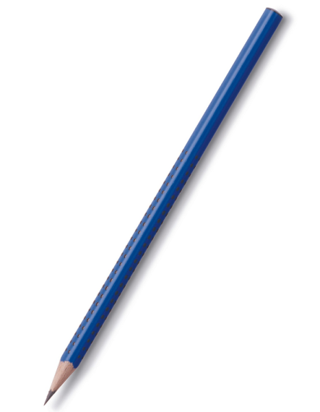 Faber-Castell Grip 2001 Blau Bleistift 217000 inkl. 1-farbigem Druck auf dem Schaft