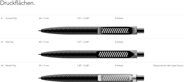 prodir Kugelschreiber QS03 Kunststoff-Clip flat transparent PMT T10 orange