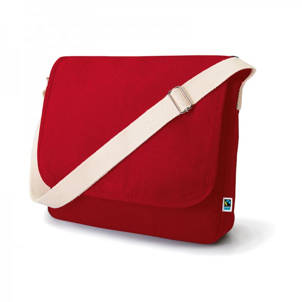 MISTER BAGS Bio- und Fairtrade-zertifizierte Messenger Bag Linus 2331 Red