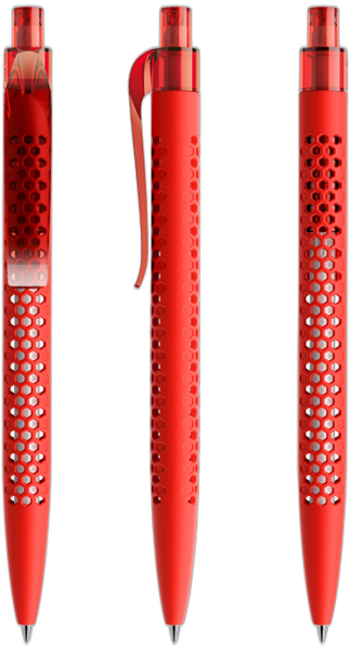 prodir Kugelschreiber QS40 Air Kunststoff-Clip curved PRT softtouch R20 rot