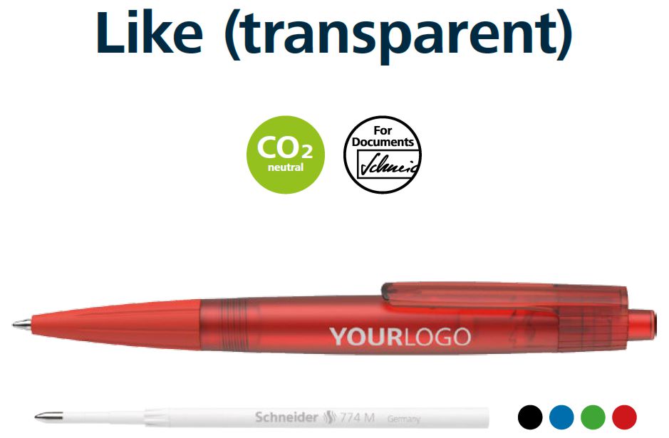 Like transparent Schneider Pen Kugelschreiber