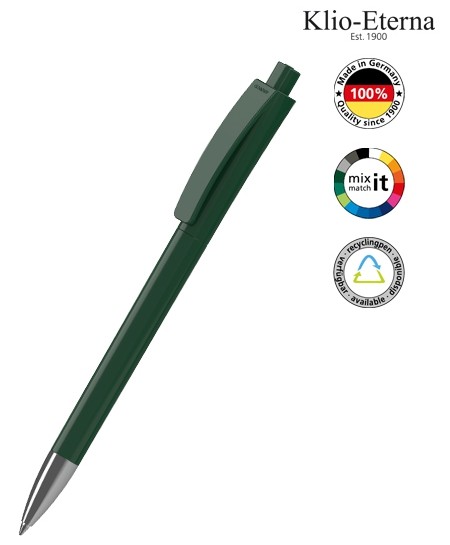 Klio-Eterna Kugelschreiber Qube high gloss Mn 42202 dunkelgrün