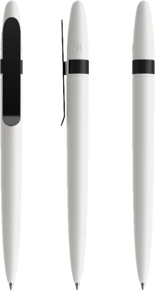 prodir Kugelschreiber DS5 Metal Clip TSM Matt White S80 Black