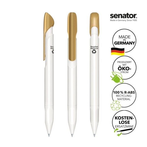 SENATOR Kugelschreiber EVOXX POLISHED RECYCLED LC 3275 - Weiß-Gold