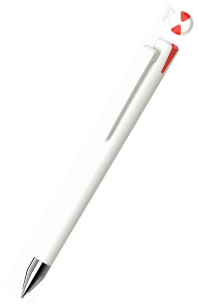 UMA Kugelschreiber CRYSTAL SI 1-0147 Weiß-Hellrot