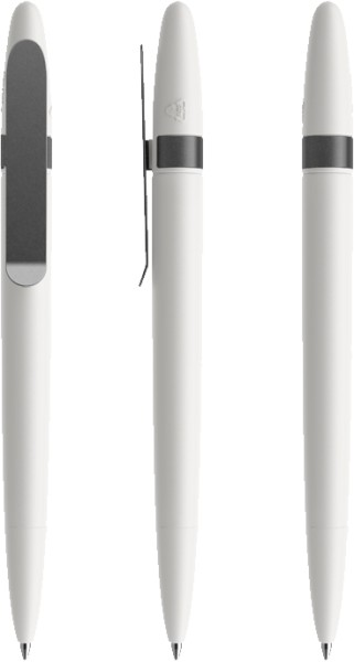 prodir Kugelschreiber DS5 Metal Clip TSM Matt White S75 Graphite