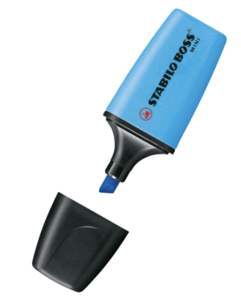 STABILO BOSS ORIGINAL MINI Textmarker neonblau
