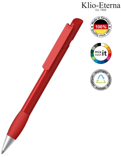 Klio-Eterna Kugelschreiber Cava grip high gloss Ms 43556 rot H