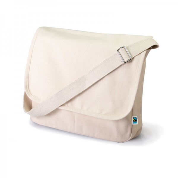 MISTER BAGS Bio- und Fairtrade-zertifizierte Messenger Bag Linus 2331 Natur
