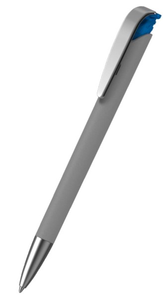 KLIO-ETERNA Kugelschreiber Jona softgrip ice MMs Hellgrau CSG Blau MTI 