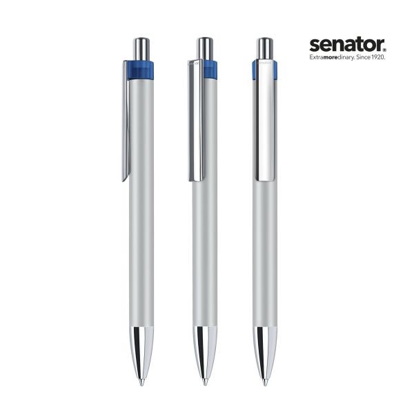 SENATOR Metallkugelschreiber POLAR 3260 Silber + Pantone 2935 Blau