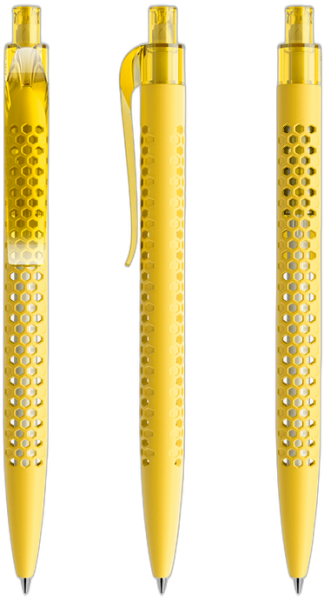 prodir Kugelschreiber QS40 Air Kunststoff-Clip curved PRT softtouch R07 gelb