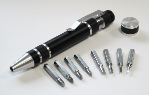 8-in-1 Schraubendreher im Kugelschreiberdesign 7450.3 - schwarz