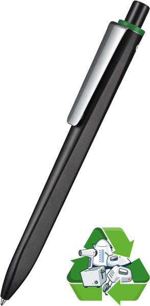 Ritter-Pen Kugelschreiber RIDGE RECYCLED M 99801 schwarz-grün recycled