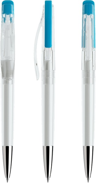 prodir Kugelschreiber DS2 PTC-P Transparent P58 Cyan Blue