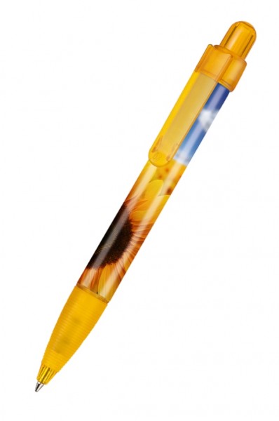 Ritter Pen Kugelschreiber Booster Transparent Foil 42773 Mango-Gelb 3505