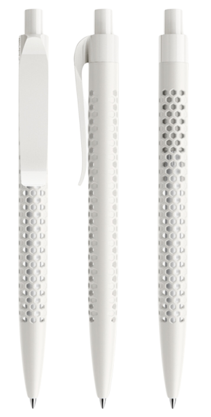 prodir Kugelschreiber QS40 Air Kunststoff-Clip curved PMP matt M02 weiß